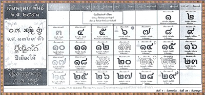 เดือน กุมภาพันธ์ ๒๕๕๑