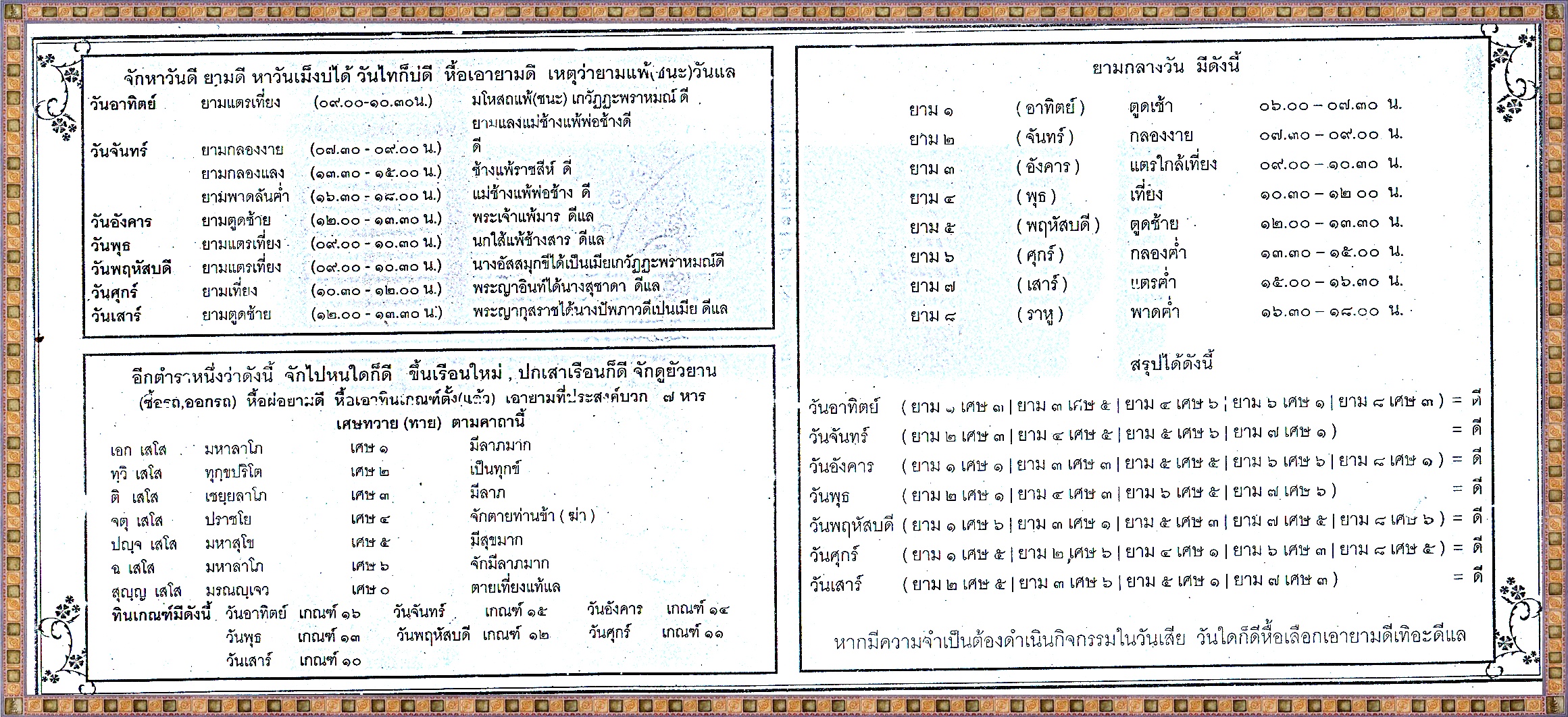 จักหาวันดี ยามดี